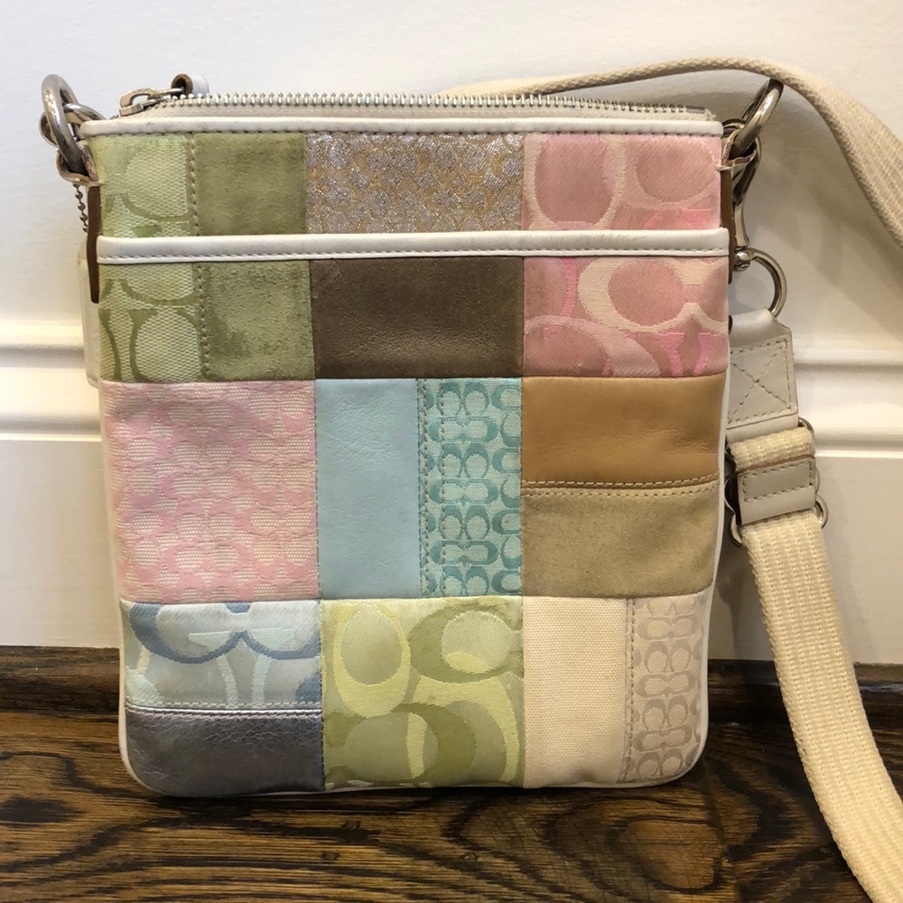 COACH Crossbody Bag Purse Pink Green Blue